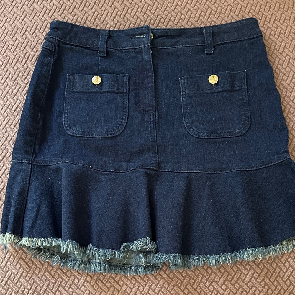 Michael Kors Dark Blue Denim Mini Skirt